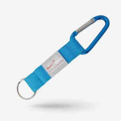 Porte-clés mousqueton + lanière avec pvc injecté