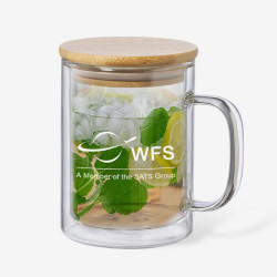 Tasse en verre et bambou 370 ml