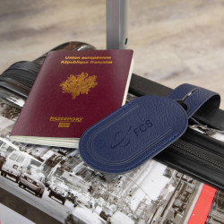 Étiquette bagage EN CUIR Recyclé